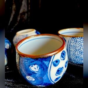 Vintage Nishiki Japanese tea cups. Set of four.